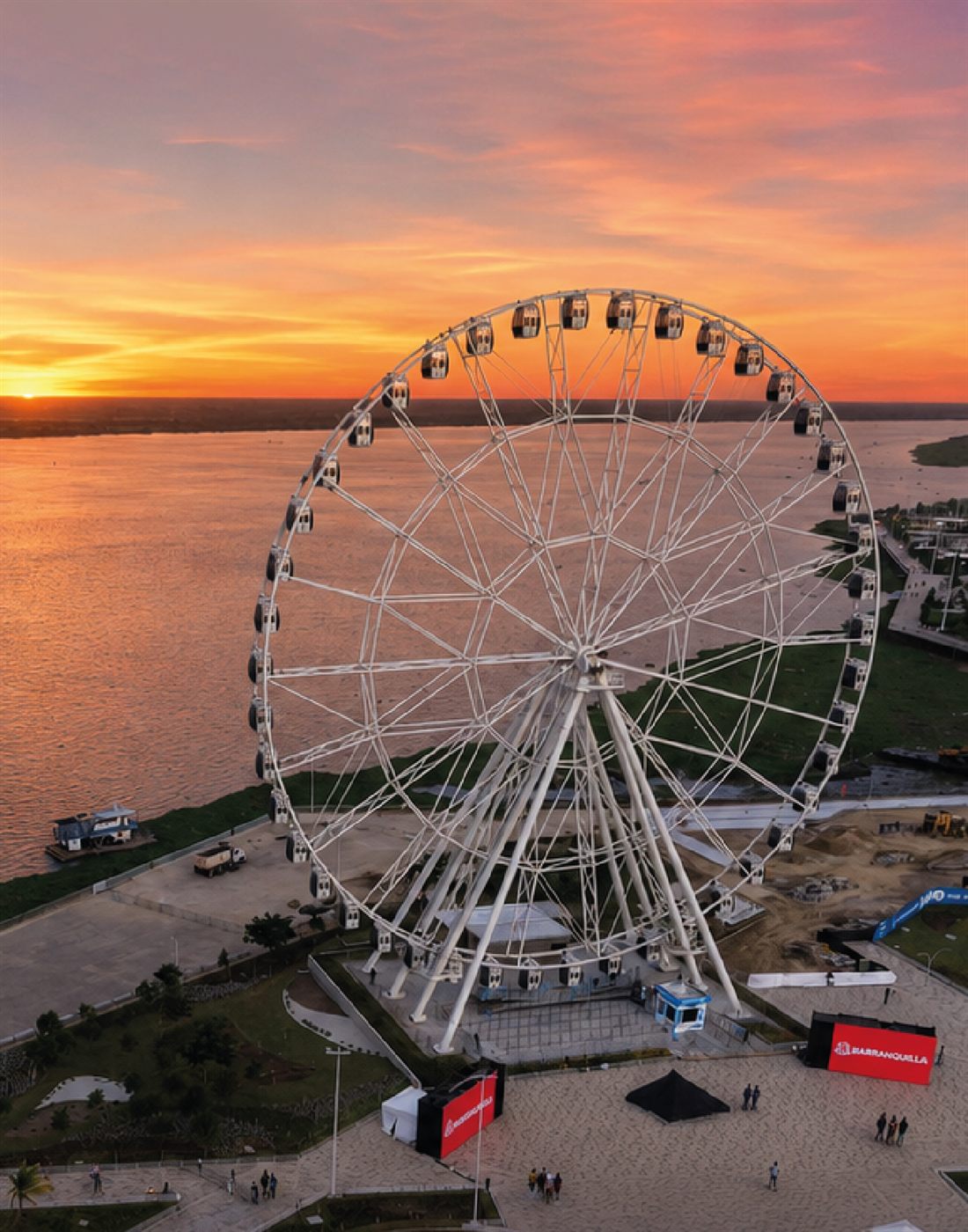 Malecón de Barranquilla al atardecer